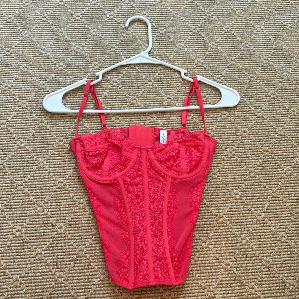 Urban Outfitters Coral corset top!